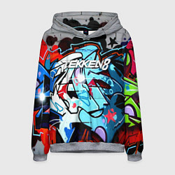 Толстовка-худи мужская Tekken 8 уличная битва, цвет: 3D-меланж