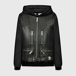 Толстовка-худи мужская Terminator first - leather jacket, цвет: 3D-черный