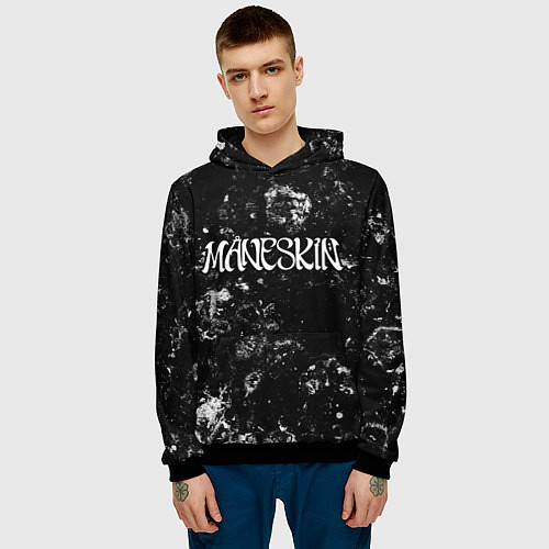 Мужская толстовка Maneskin black ice / 3D-Черный – фото 3