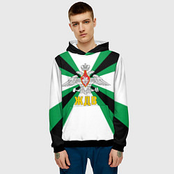 Толстовка-худи мужская Железнодорожные войска России, цвет: 3D-черный — фото 2