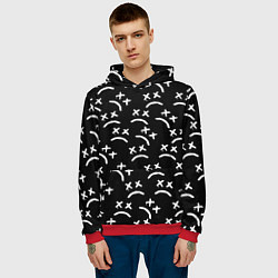 Толстовка-худи мужская Marshmello pattern music dj, цвет: 3D-красный — фото 2