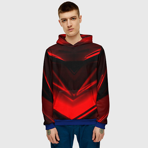Мужская толстовка Geometry stripes line / 3D-Синий – фото 3