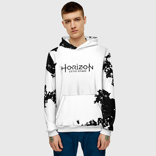 Мужская толстовка Horizon: Zero Dawn текстура / 3D-Белый – фото 3