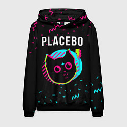 Толстовка-худи мужская Placebo - rock star cat, цвет: 3D-черный