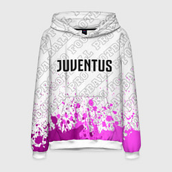Толстовка-худи мужская Juventus pro football посередине, цвет: 3D-белый