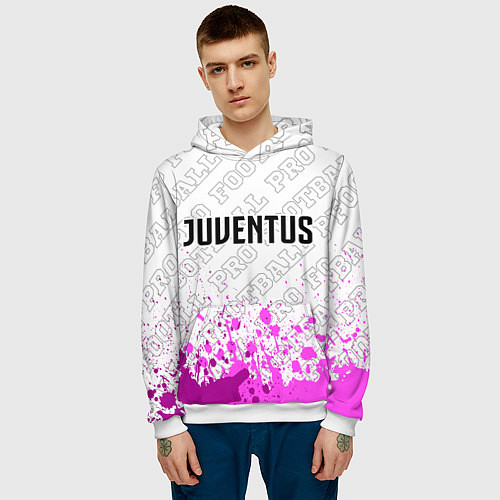 Мужская толстовка Juventus pro football посередине / 3D-Белый – фото 3