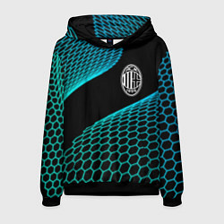 Толстовка-худи мужская AC Milan football net, цвет: 3D-черный