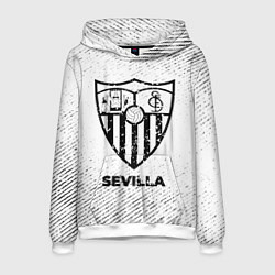 Толстовка-худи мужская Sevilla с потертостями на светлом фоне, цвет: 3D-белый