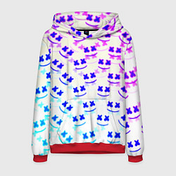 Толстовка-худи мужская Marshmello pattern neon, цвет: 3D-красный