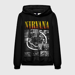 Толстовка-худи мужская Nirvana forever, цвет: 3D-черный