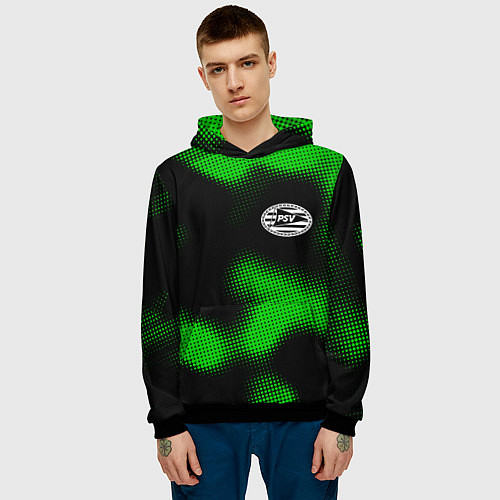 Мужская толстовка PSV sport halftone / 3D-Черный – фото 3
