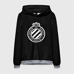 Толстовка-худи мужская Брюгге fc club белое лого, цвет: 3D-меланж