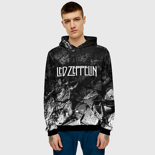 Мужская толстовка Led Zeppelin black graphite / 3D-Черный – фото 3