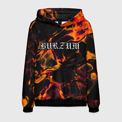 Толстовка-худи мужская Burzum red lava, цвет: 3D-черный