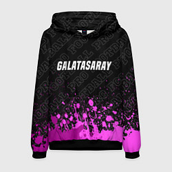 Толстовка-худи мужская Galatasaray pro football посередине, цвет: 3D-черный