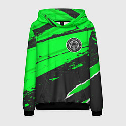 Толстовка-худи мужская Leicester City sport green, цвет: 3D-черный