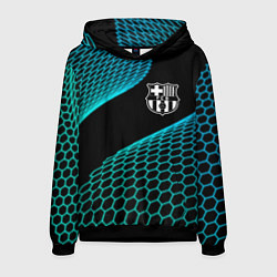 Толстовка-худи мужская Barcelona football net, цвет: 3D-черный