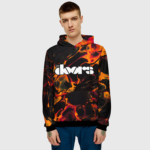 Мужская толстовка The Doors red lava / 3D-Черный – фото 3