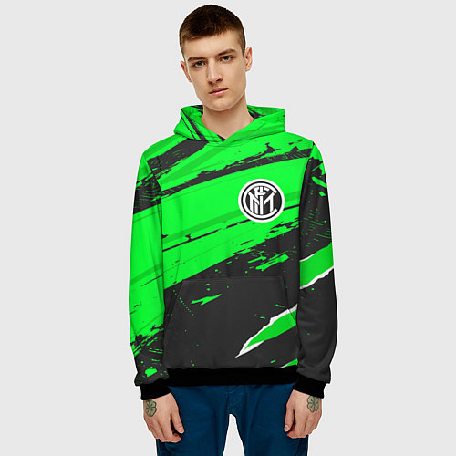 Мужская толстовка Inter sport green / 3D-Черный – фото 3