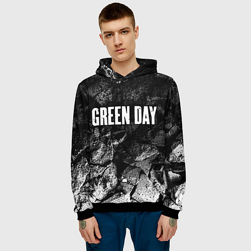 Мужская толстовка Green Day black graphite / 3D-Черный – фото 3