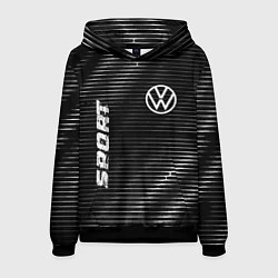 Толстовка-худи мужская Volkswagen sport metal, цвет: 3D-черный
