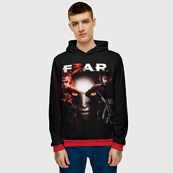 Толстовка-худи мужская FEAR 3, цвет: 3D-красный — фото 2