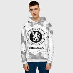 Толстовка-худи мужская Chelsea sport на светлом фоне, цвет: 3D-белый — фото 2
