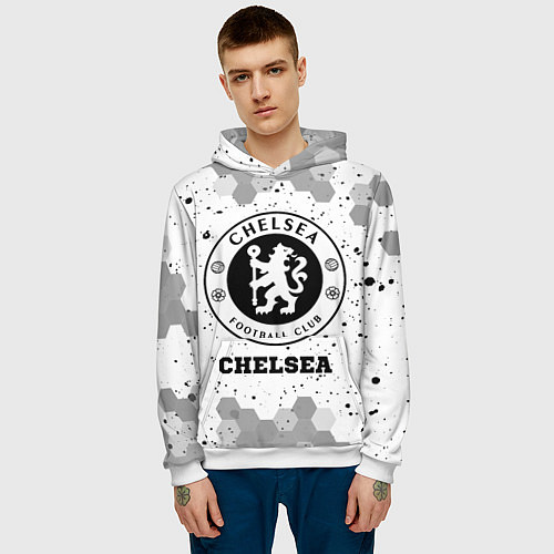 Мужская толстовка Chelsea sport на светлом фоне / 3D-Белый – фото 3