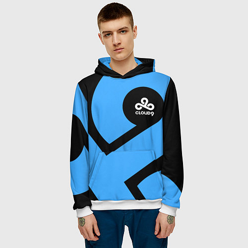 Мужская толстовка Cloud9 - fan art / 3D-Белый – фото 3