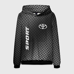 Толстовка-худи мужская Toyota sport carbon, цвет: 3D-черный