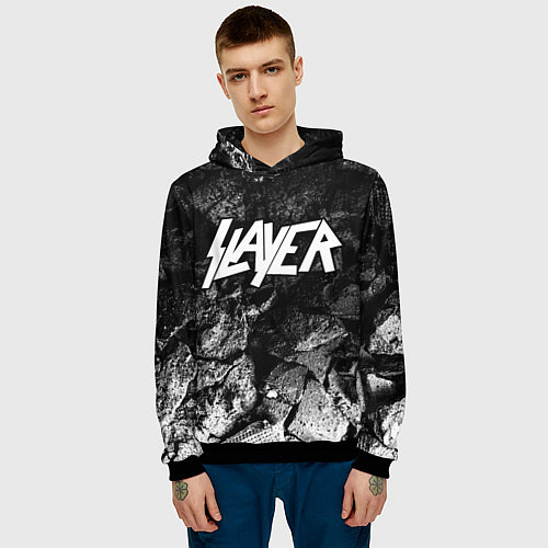 Мужская толстовка Slayer black graphite / 3D-Черный – фото 3