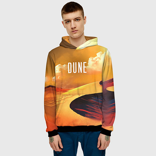 Мужская толстовка Dune - sands / 3D-Черный – фото 3