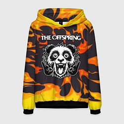 Толстовка-худи мужская The Offspring рок панда и огонь, цвет: 3D-черный
