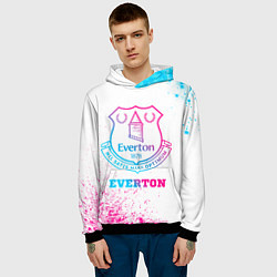 Толстовка-худи мужская Everton neon gradient style, цвет: 3D-черный — фото 2