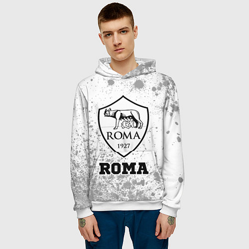 Мужская толстовка Roma sport на светлом фоне / 3D-Белый – фото 3