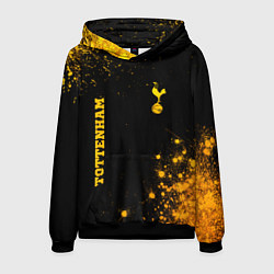 Толстовка-худи мужская Tottenham - gold gradient вертикально, цвет: 3D-черный