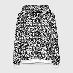 Толстовка-худи мужская Very much skulls, цвет: 3D-белый