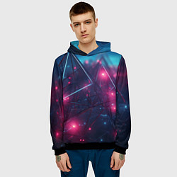Толстовка-худи мужская Конструкция с ярким свечением, цвет: 3D-черный — фото 2