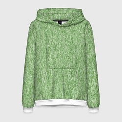 Толстовка-худи мужская Эффект шерстяных прядей, цвет: 3D-белый