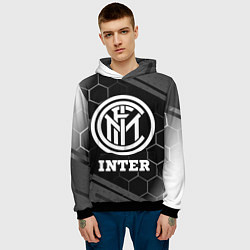 Толстовка-худи мужская Inter sport на темном фоне, цвет: 3D-черный — фото 2