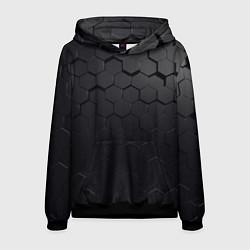 Толстовка-худи мужская Камуфляж черных плит, цвет: 3D-черный