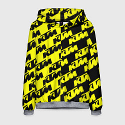 Толстовка-худи мужская KTU жёлто чёрный стиль, цвет: 3D-меланж