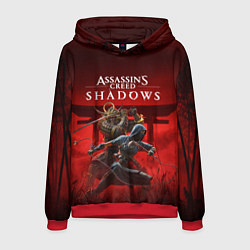 Толстовка-худи мужская Персонажи Assassins creed shadows, цвет: 3D-красный