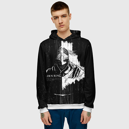 Мужская толстовка Элден ринг вайк / 3D-Белый – фото 3