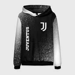 Толстовка-худи мужская Juventus sport на темном фоне вертикально, цвет: 3D-черный