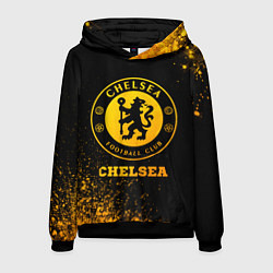 Толстовка-худи мужская Chelsea - gold gradient, цвет: 3D-черный