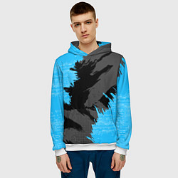 Толстовка-худи мужская Extreme blue, цвет: 3D-белый — фото 2