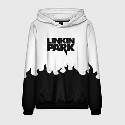 Толстовка-худи мужская Linkin park rock fire, цвет: 3D-черный