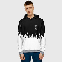 Толстовка-худи мужская Juventus fire, цвет: 3D-меланж — фото 2