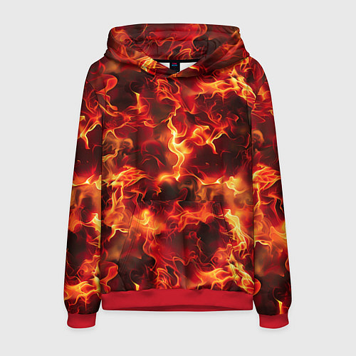 Мужская толстовка Огненный элементаль / 3D-Красный – фото 1